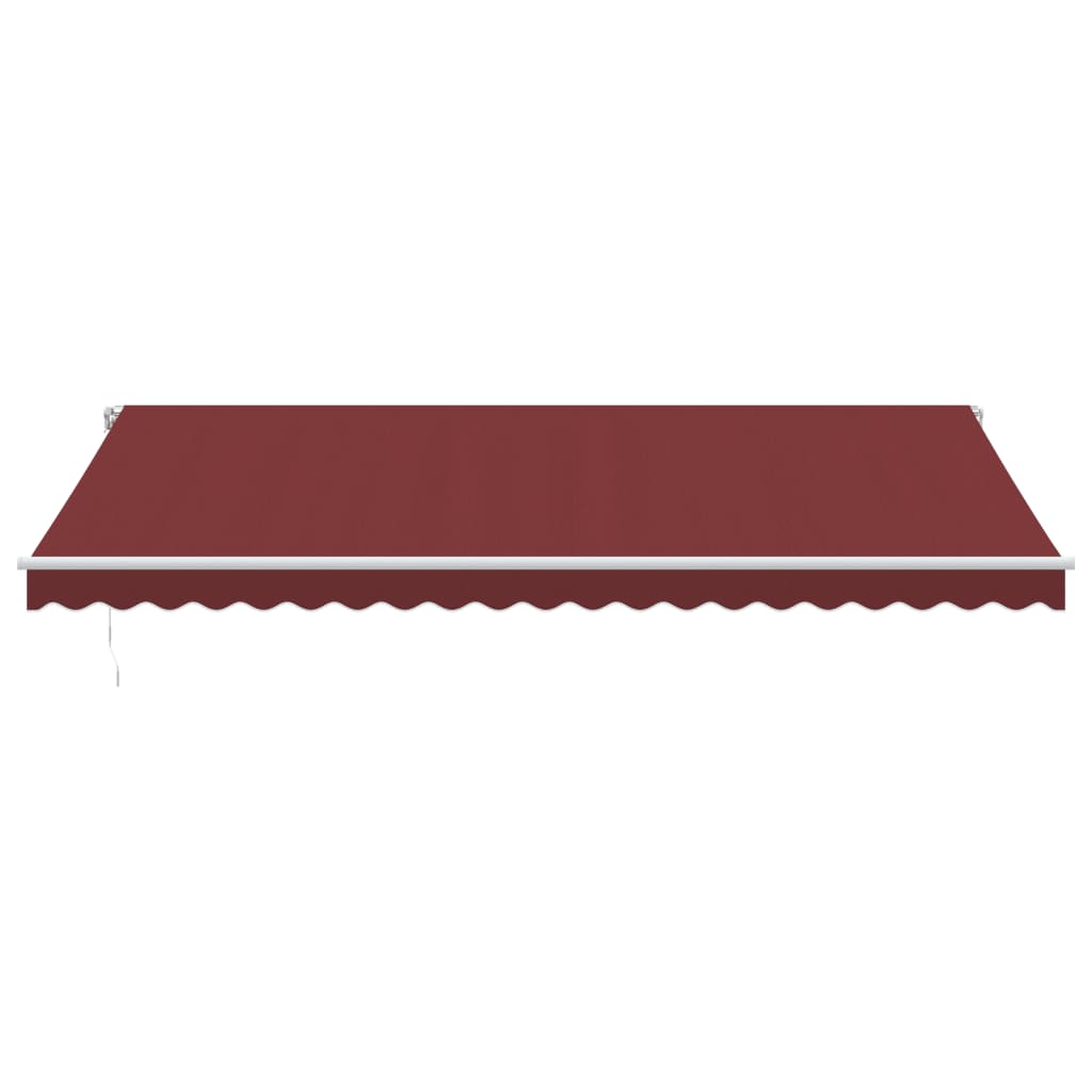 Ručně Zatahovací Markýza S Led Burgundská 500 X 350 Cm