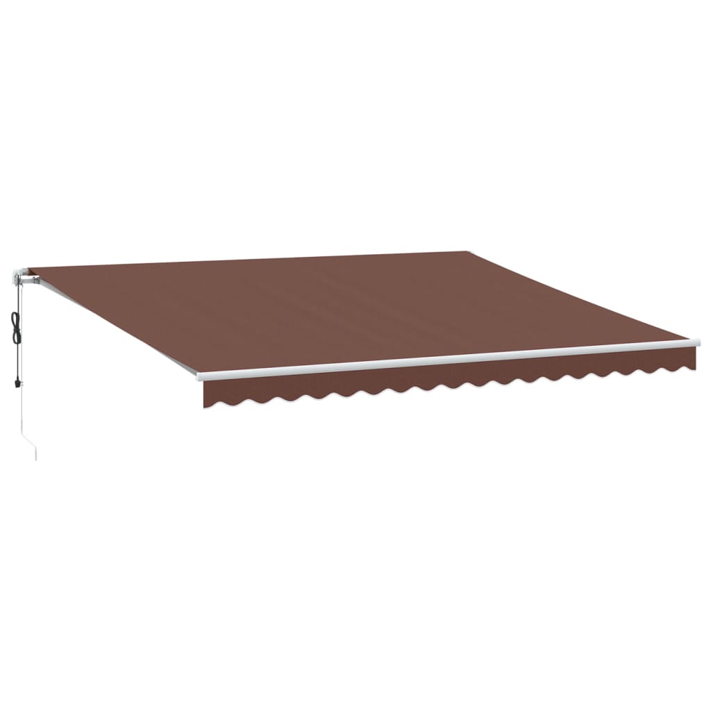 Automatická Zatahovací Markýza S Led Hnědá 450 X 350 Cm