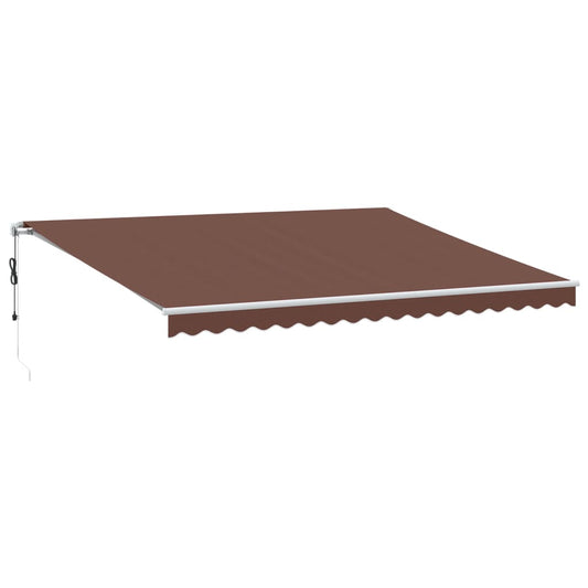 Automatická Zatahovací Markýza S Led Hnědá 450 X 350 Cm