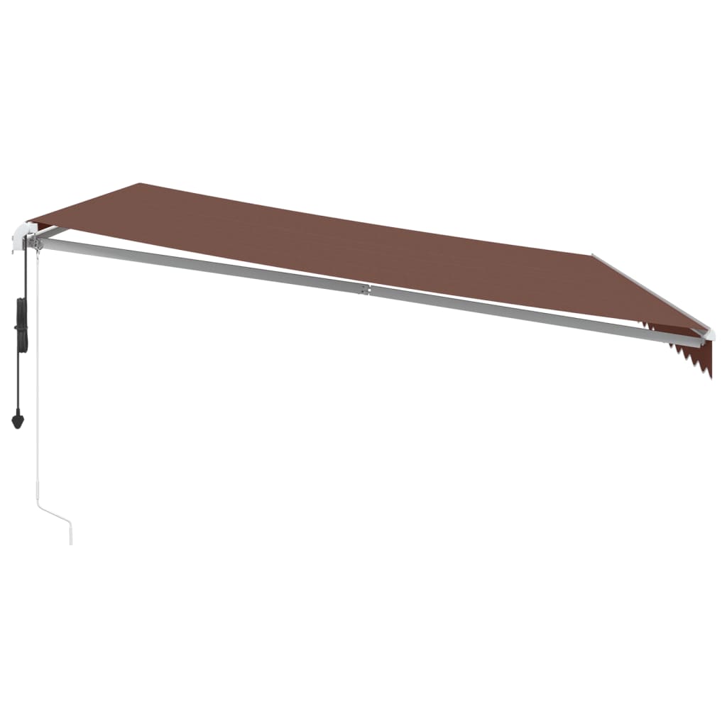 Automatická Zatahovací Markýza S Led Hnědá 450 X 350 Cm
