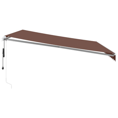 Automatická Zatahovací Markýza S Led Hnědá 450 X 350 Cm