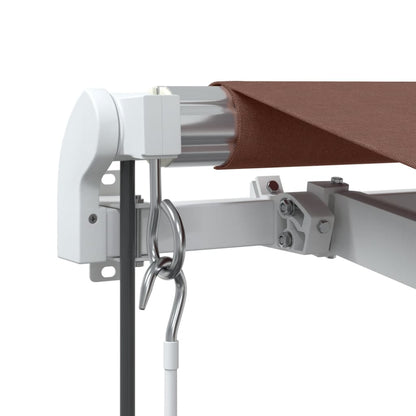 Automatická Zatahovací Markýza S Led Hnědá 450 X 350 Cm