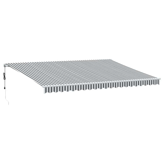 Automatická Zatahovací Markýza S Led Antracit A Bílá 500X300 Cm