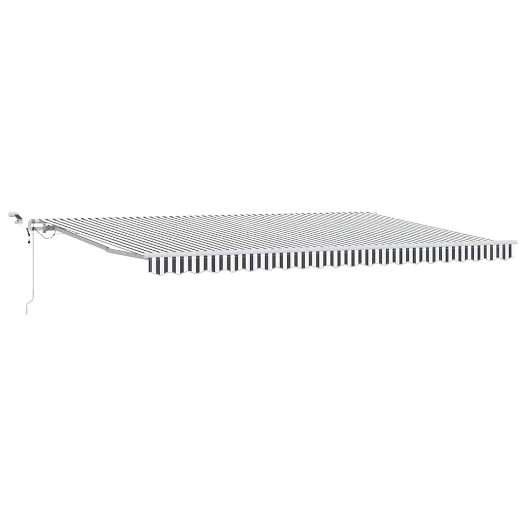 Automatická Zatahovací Markýza S Led Antracit A Bílá 500X300 Cm