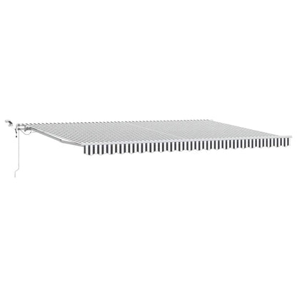 Automatická Zatahovací Markýza S Led Antracit A Bílá 500X300 Cm