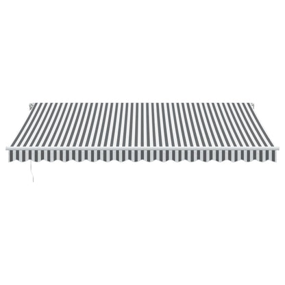 Ručně Zatahovací Markýza Antracitová A Bílá 450 X 300 Cm