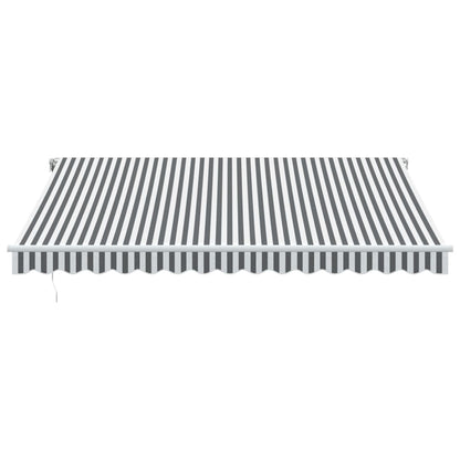 Ručně Zatahovací Markýza Antracitová A Bílá 400 X 300 Cm