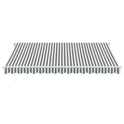 Zatahovací Markýza Antracitová A Bílá 4 X 3 M Textil A Hliník