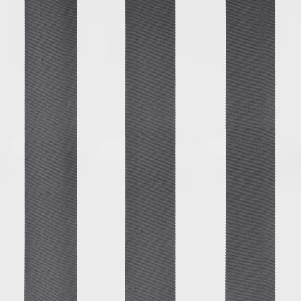 Zatahovací Markýza Antracitová A Bílá 4 X 3 M Textil A Hliník