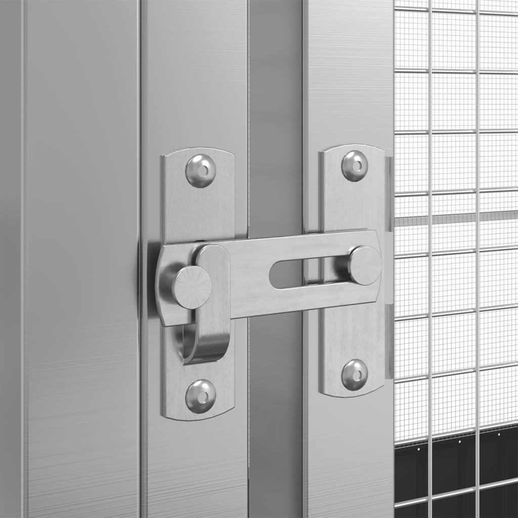 Voliéra S Nástavbou Stříbrná 1 139 X 307 X 212 Cm Ocel