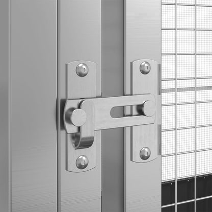 Voliéra S Nástavbou Stříbrná 1 139 X 307 X 212 Cm Ocel