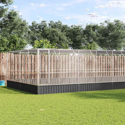 Voliéra S Nástavbou Stříbrná 1 139 X 307 X 212 Cm Ocel