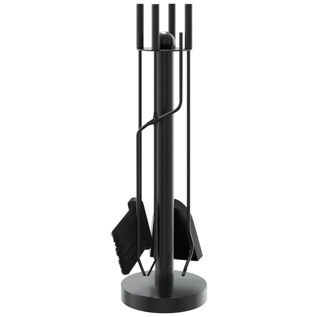 Sada 5 Kusů Krbového Nářadí 18 X 56 Cm Ocel Antracitová