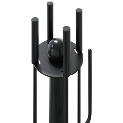 Sada 5 Kusů Krbového Nářadí 18 X 56 Cm Ocel Antracitová