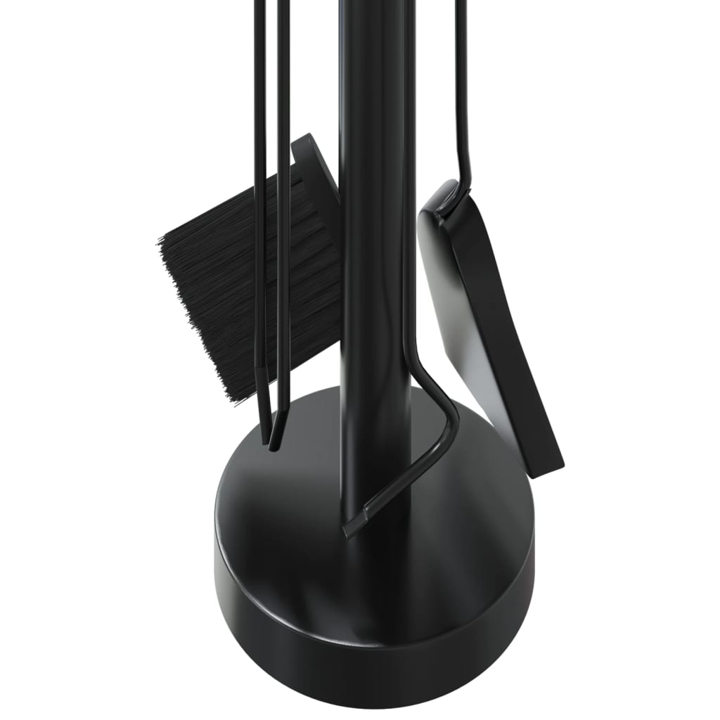 Sada 5 Kusů Krbového Nářadí 18 X 56 Cm Ocel Antracitová