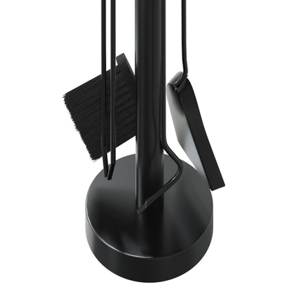 Sada 5 Kusů Krbového Nářadí 18 X 56 Cm Ocel Antracitová