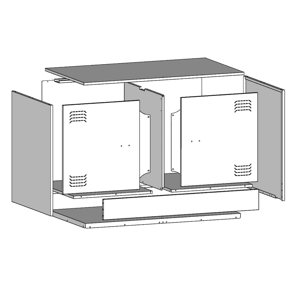 Tv Skříňka 67 X 39 X 44 Cm Ocel