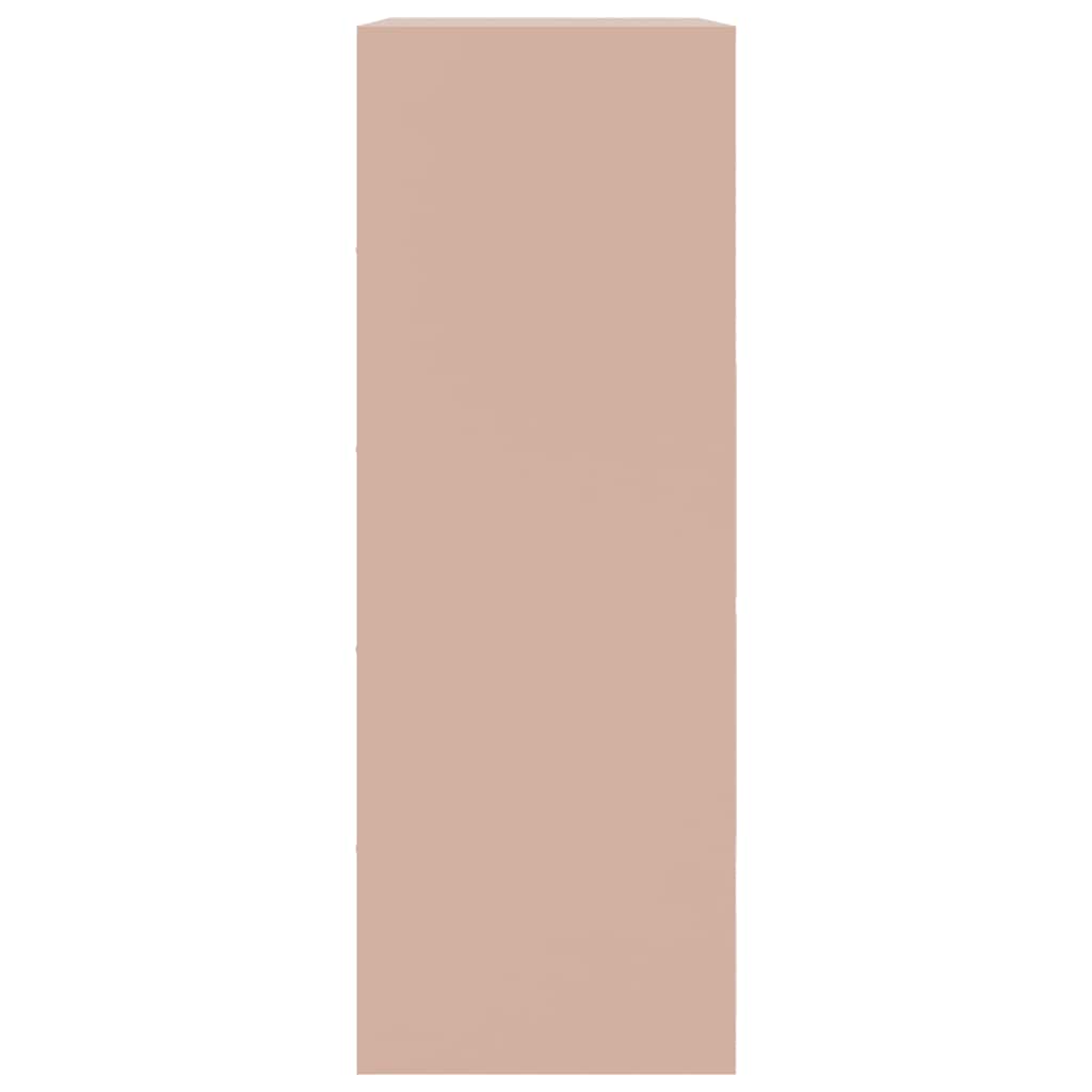 Příborník Růžový 67 X 39 X 107 Cm Ocel