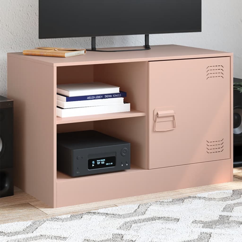 Tv Skříňka Hořčicově Žlutá 67 X 39 X 44 Cm Ocel