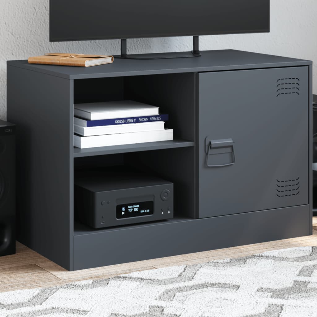 Tv Skříňka Hořčicově Žlutá 67 X 39 X 44 Cm Ocel