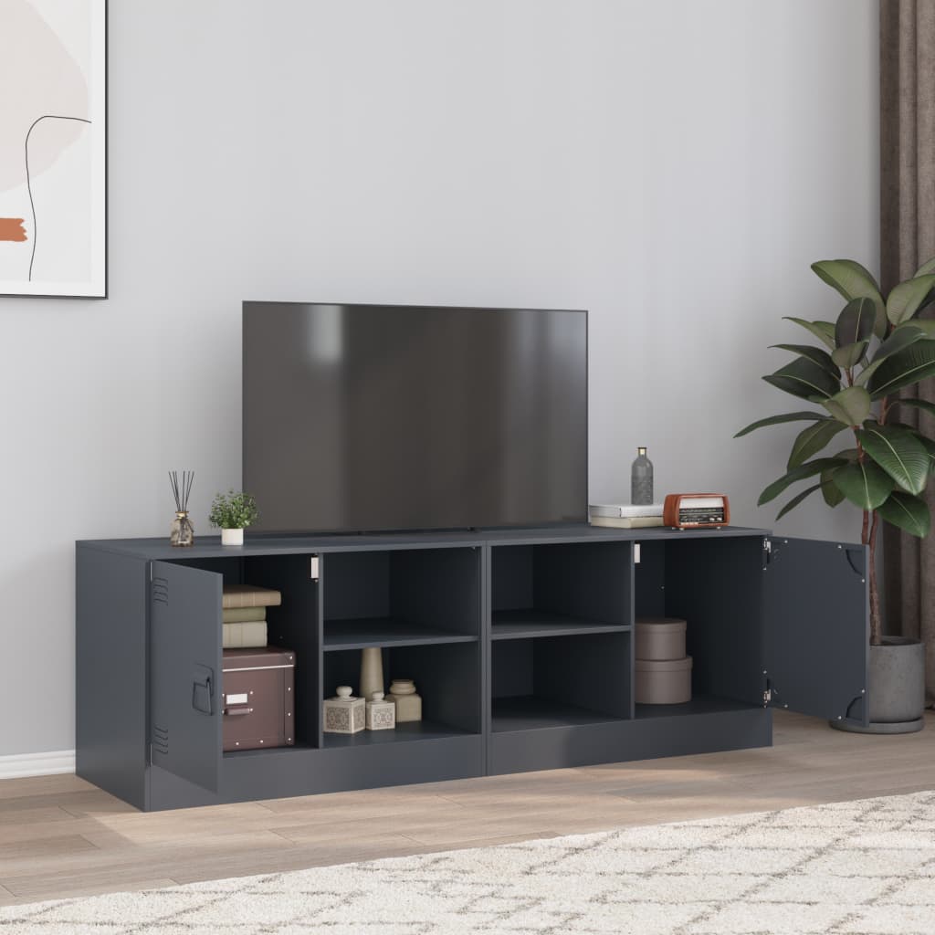 Tv Skříňka Hořčicově Žlutá 67 X 39 X 44 Cm Ocel