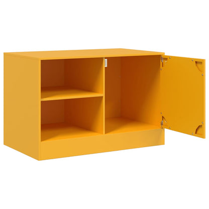 Tv Skříňka Hořčicově Žlutá 67 X 39 X 44 Cm Ocel