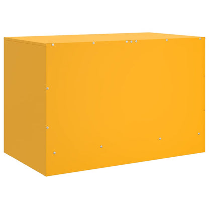 Tv Skříňka Hořčicově Žlutá 67 X 39 X 44 Cm Ocel