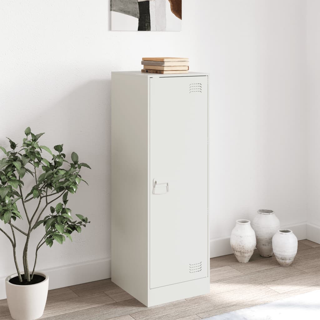 Příborník Bílý 34,5 X 39 X 107 Cm Ocel