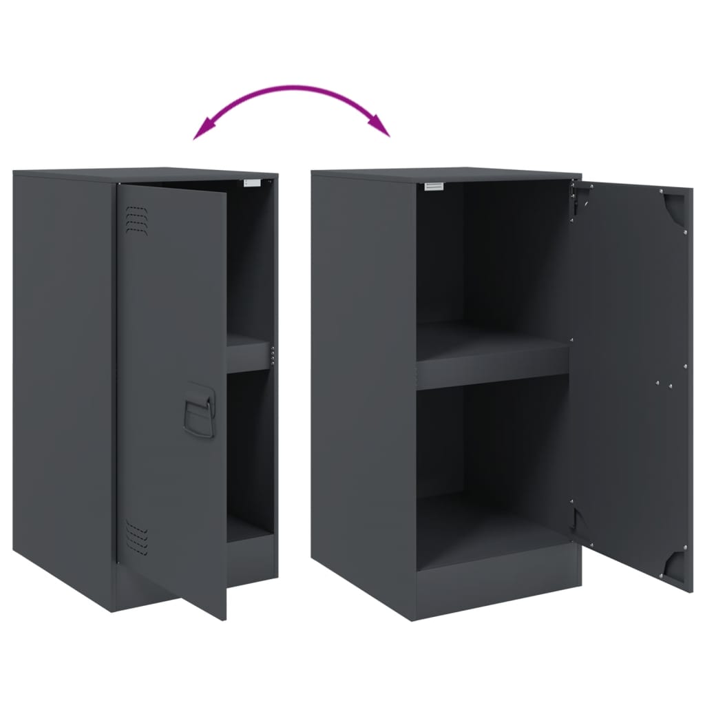 Příborník Antracitový 34,5 X 39 X 73 Cm Ocel