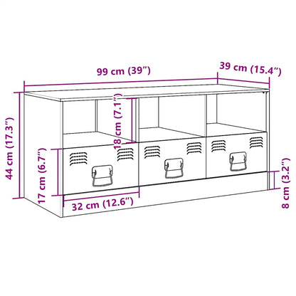 Tv Skříňka 99 X 39 X 44 Cm Ocel