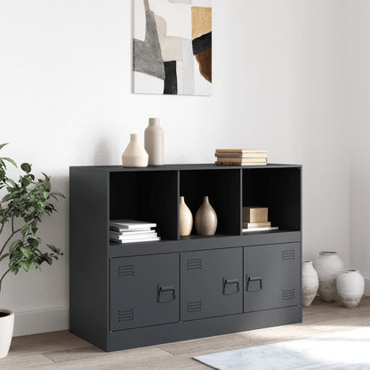 Příborník Antracitový 99 X 39 X 73 Cm Ocel