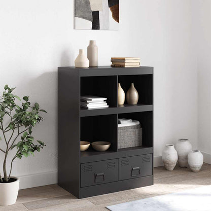 Highboard Černý 67 X 39 X 95 Cm Ocel