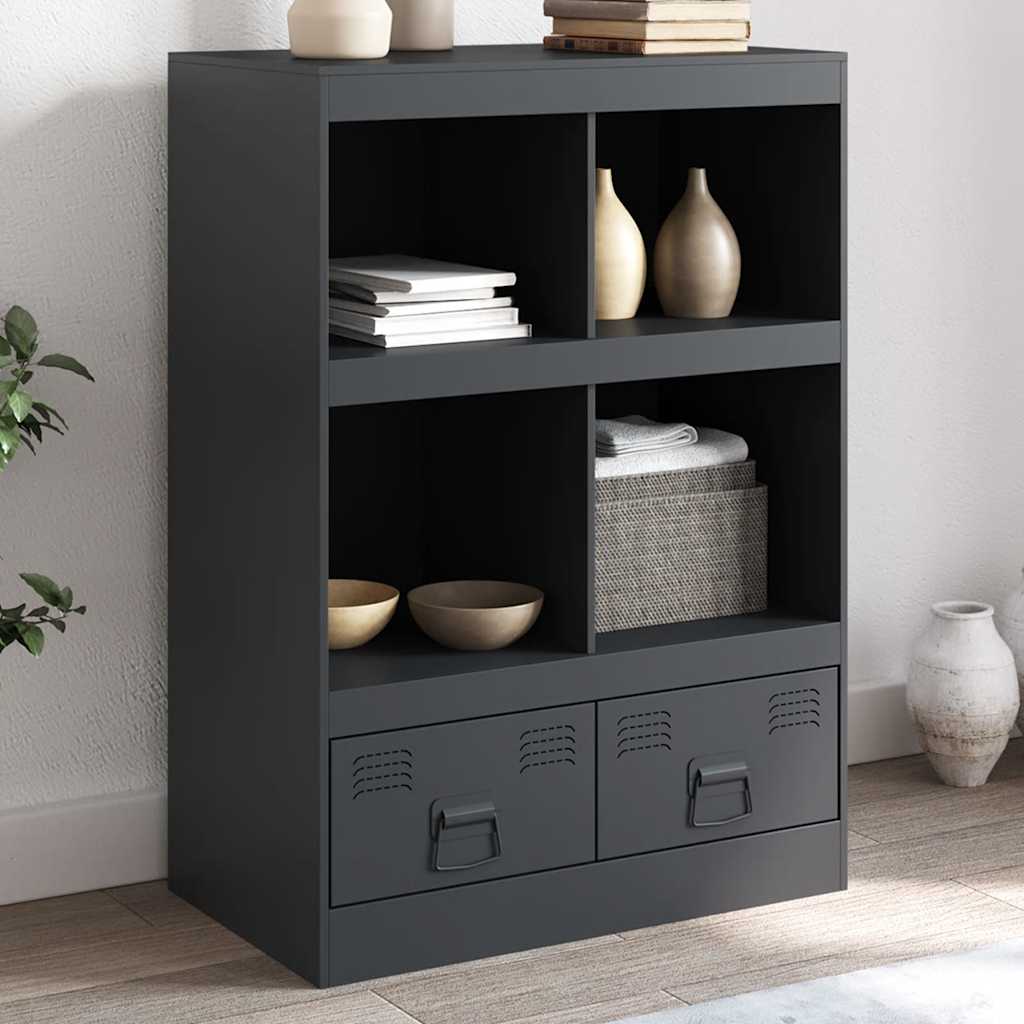 Highboard Černý 67 X 39 X 95 Cm Ocel