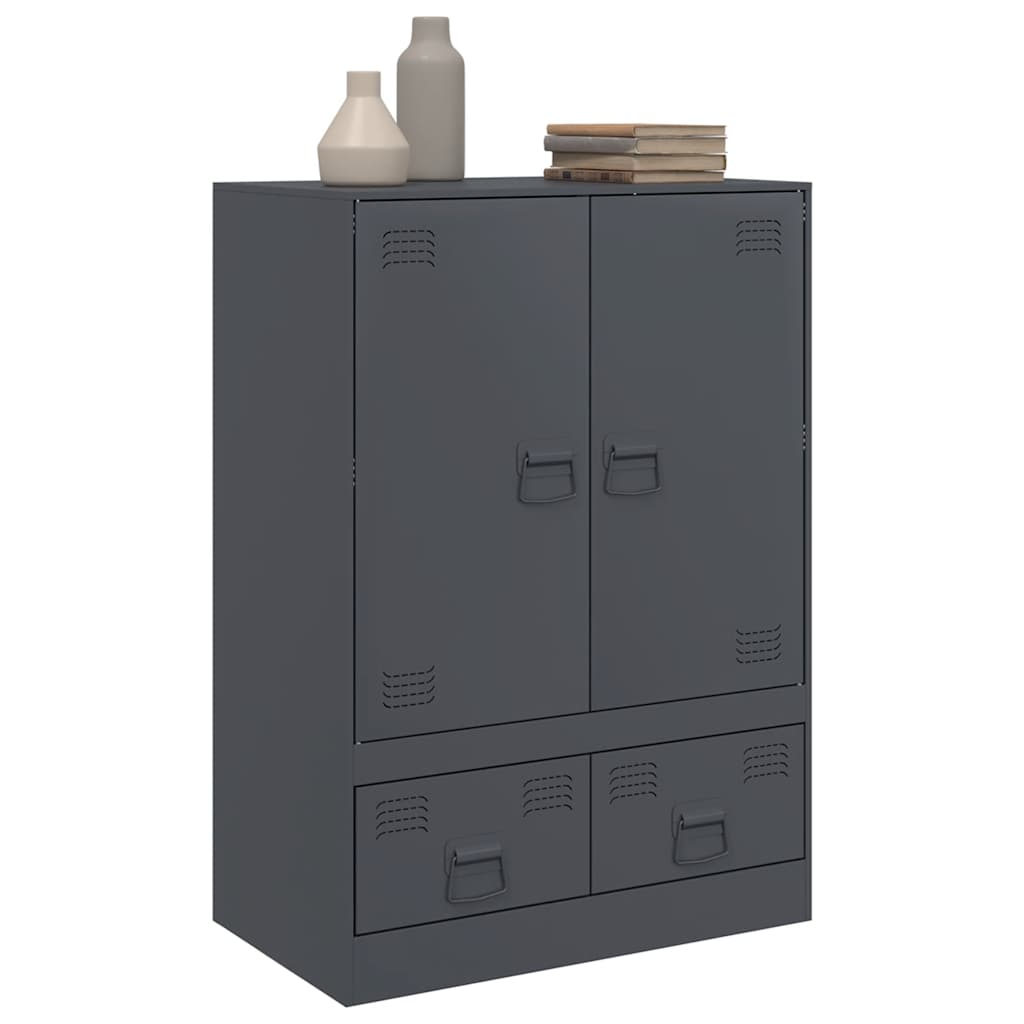 Highboard Antracitový 67 X 39 X 95 Cm Ocel