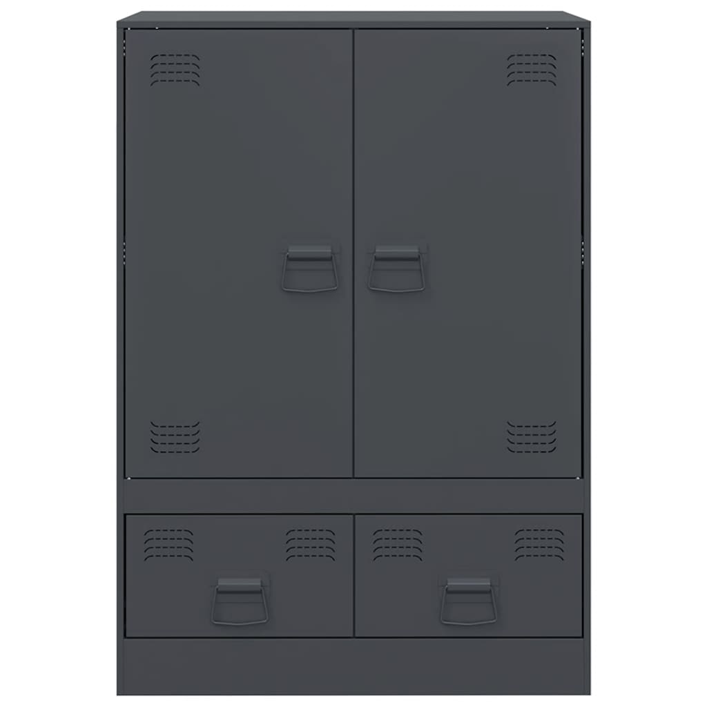 Highboard Antracitový 67 X 39 X 95 Cm Ocel