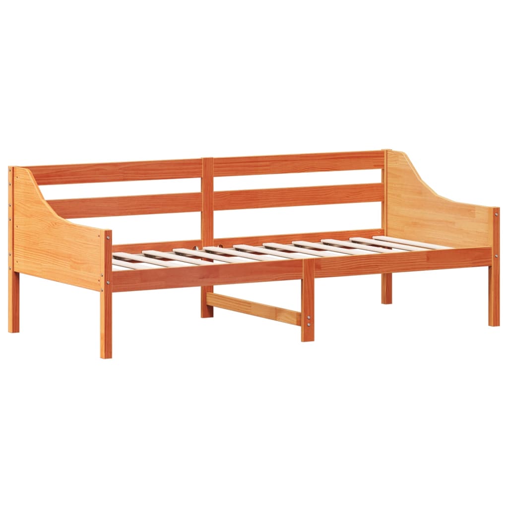 Válenda Bez Matrace Voskově Hnědá 80 X 200 Cm Masivní Borovice