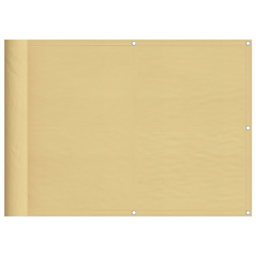 Balkonová Zástěna Písková 75 X 1 000 Cm 100% Polyester Oxford