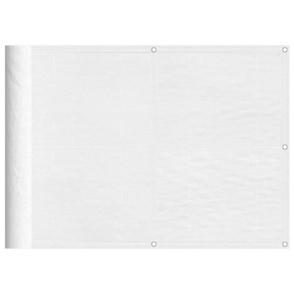 Balkonová Zástěna Bílá 75 X 700 Cm 100% Polyester Oxford