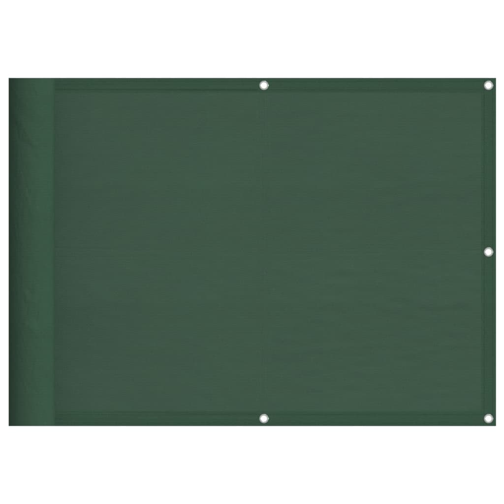 Balkonová Zástěna Tmavě Zelená 75X700 Cm 100% Polyester Oxford