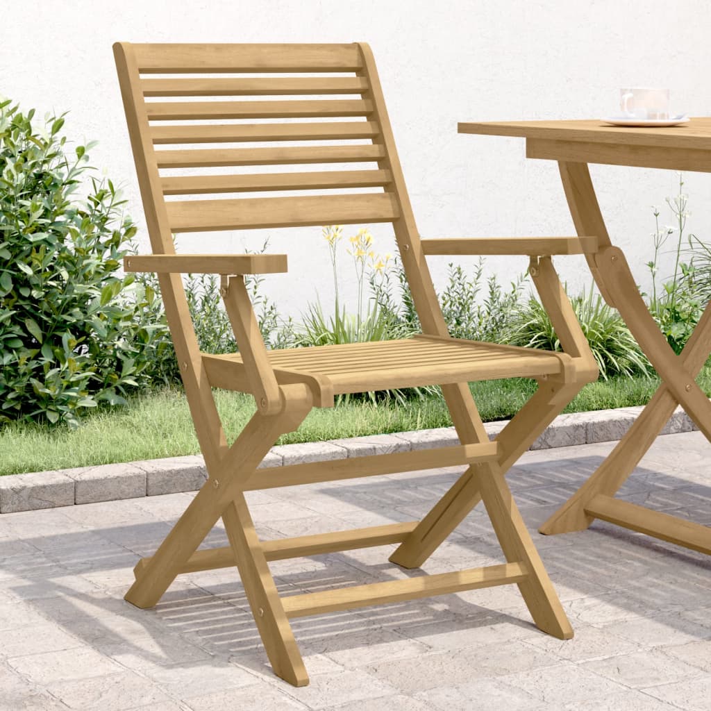 Skládací Zahradní Židle 4 Ks 54,5X61,5X86,5 Cm Masivní Akácie