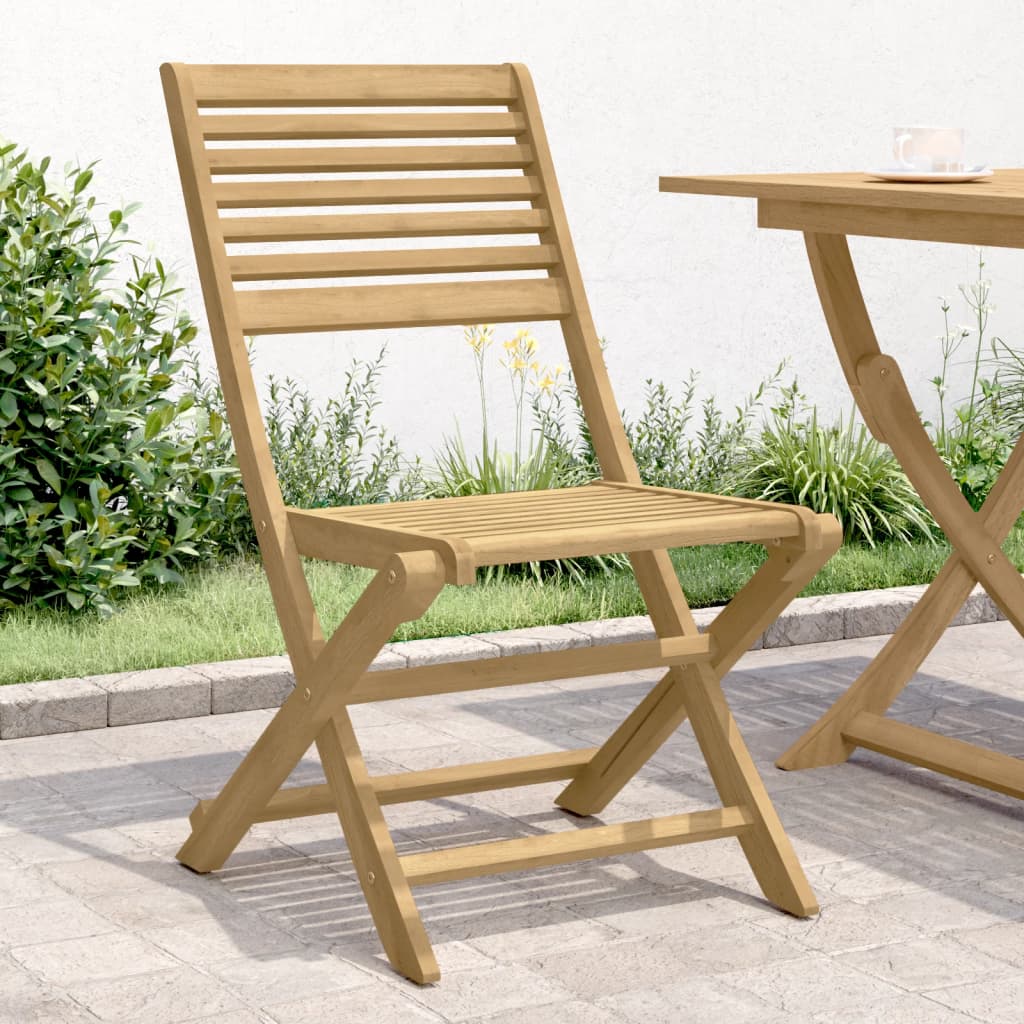 Skládací Zahradní Židle 4 Ks 54,5X61,5X86,5 Cm Masivní Akácie