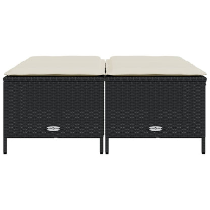 Zahradní Stoličky S Poduškami 4 Ks Černé Polyratan