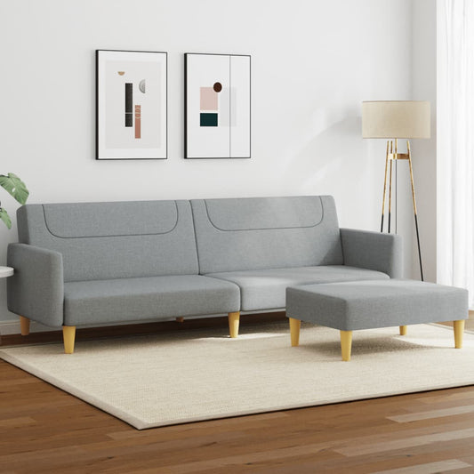 2Místná Rozkládací Pohovka S Podnožkou Textil