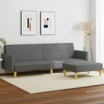 2Místná Rozkládací Pohovka S Podnožkou Textil