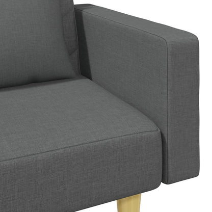 2Místná Rozkládací Pohovka Polštáře Podnožka Textil