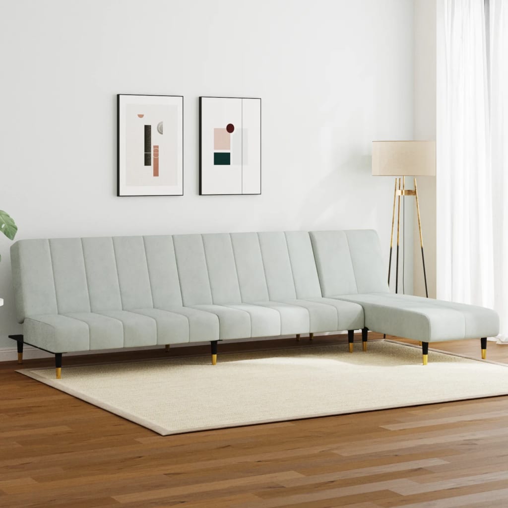 Rozkládací Pohovka Ve Tvaru L 275X140X70 Cm Samet