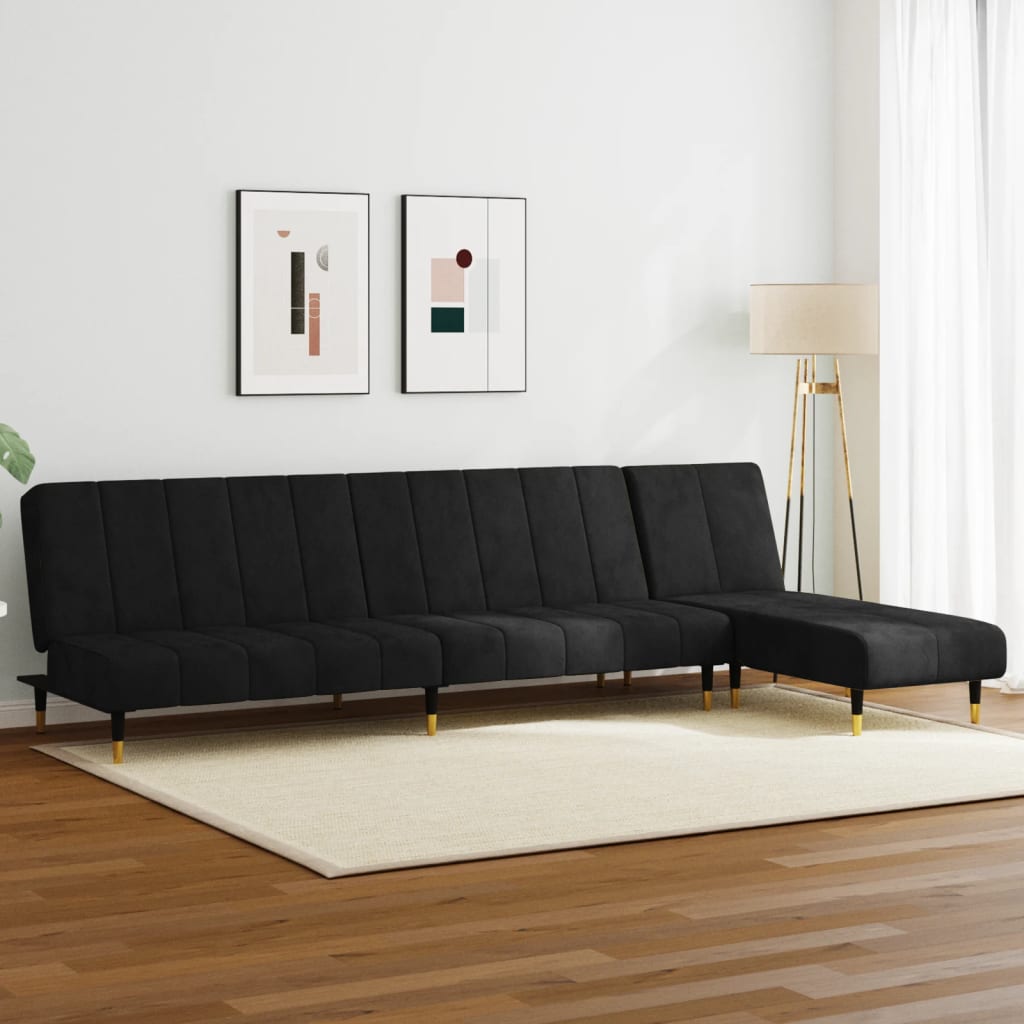 Rozkládací Pohovka Ve Tvaru L 275X140X70 Cm Samet
