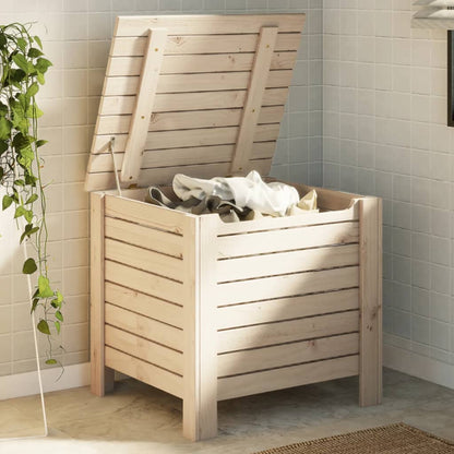 Úložný Box S Víkem Rana Masivní Borové Dřevo Přírodní