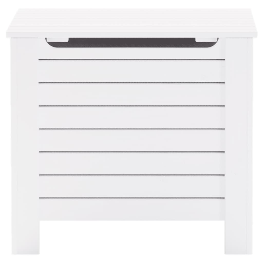 Úložný Box S Víkem Rana Bílý Masivní Borové Dřevo Bílá