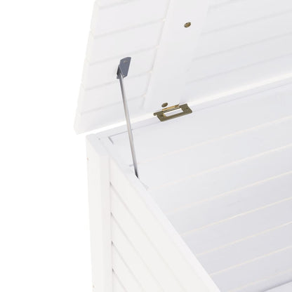 Úložný Box S Víkem Rana Bílý Masivní Borové Dřevo Bílá